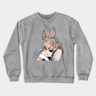 CHrSPy Fat Cat Hug with Socials! Crewneck Sweatshirt